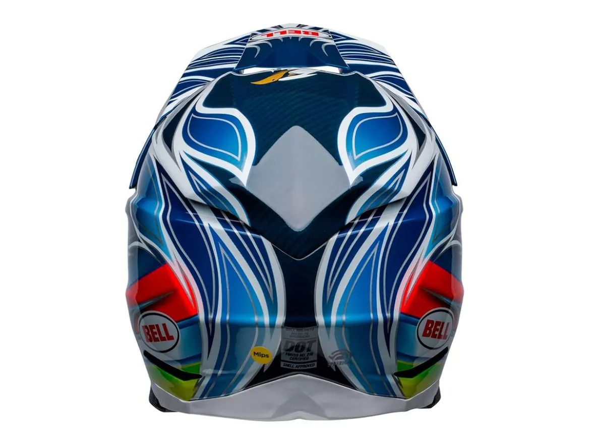 CASCO OFF ROAD BELL MOTO-10 SPHERICAL TOMACRPC23 BLU E BIANCO