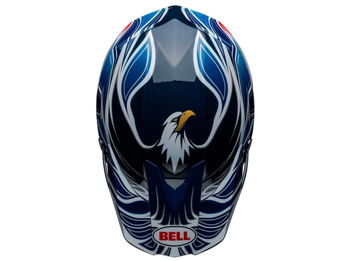 CASCO OFF ROAD BELL MOTO-10 SPHERICAL TOMACRPC23 BLU E BIANCO