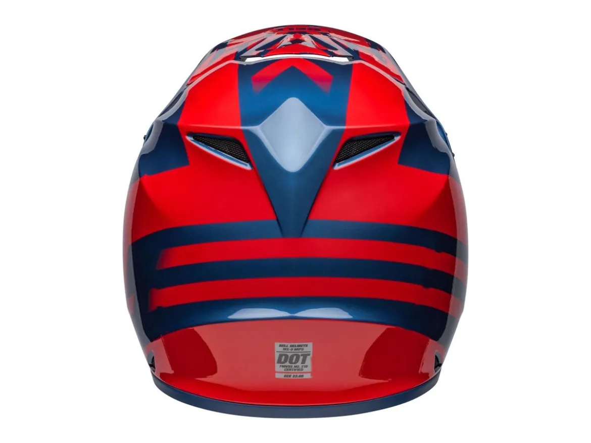 CASCO OFF ROAD BELL MX-9 MIPS DISRUPT BLU E GIALLO FLUO OPACO