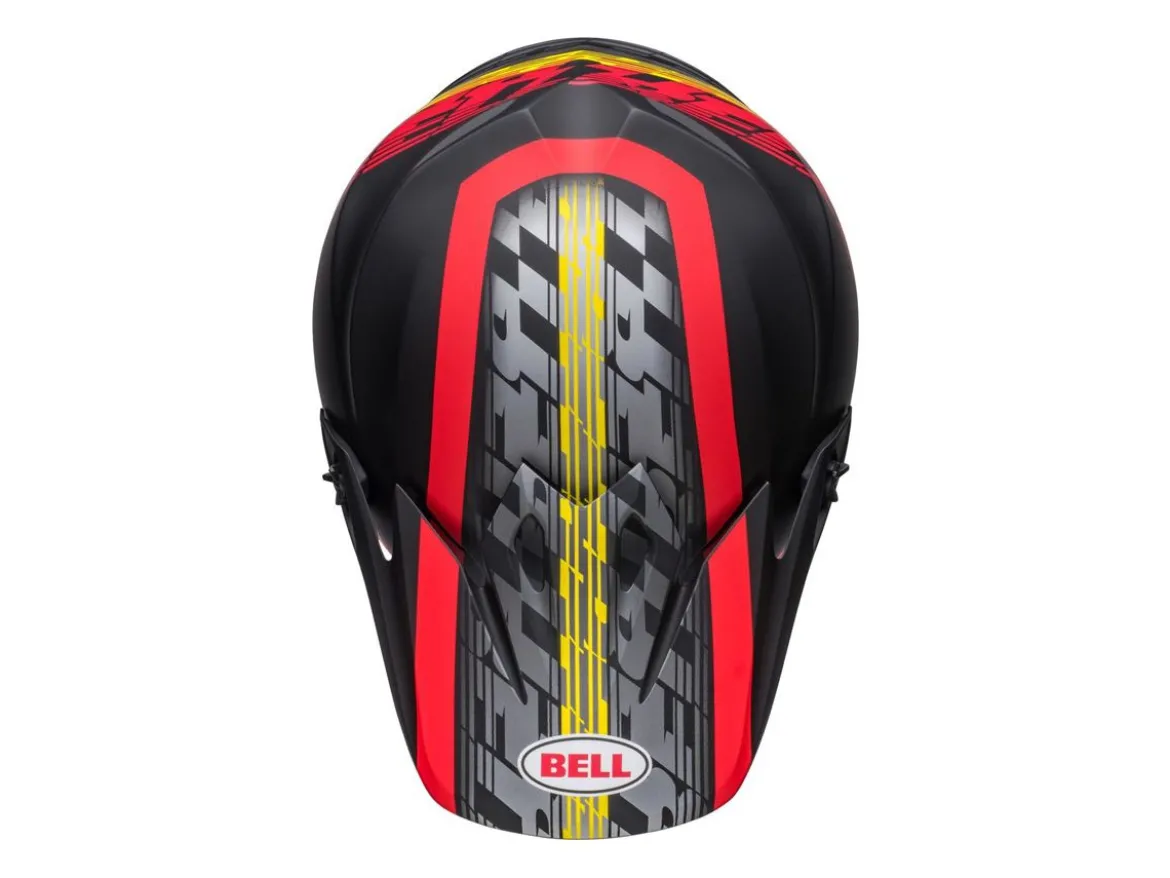 CASCO OFF ROAD BELL MX-9 MIPS OFFSET NERO E ROSSO OPACO