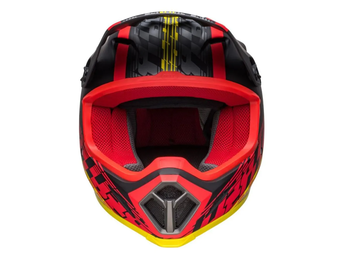 CASCO OFF ROAD BELL MX-9 MIPS OFFSET NERO E ROSSO OPACO