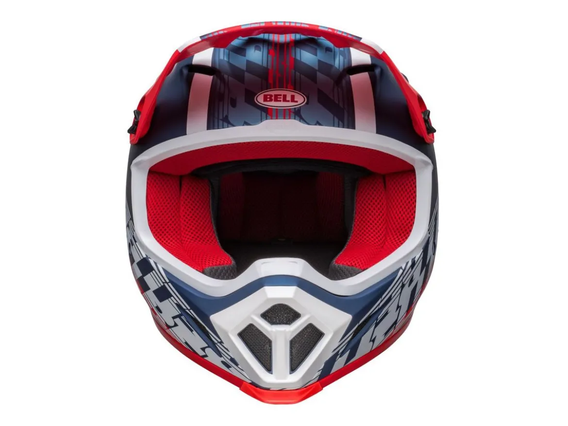 CASCO OFF ROAD BELL MX-9 MIPS OFFSET BLU E BIANCO METALLICO OPACO