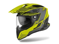 CASCO TOURING AIROH COMMANDER BOOST GIALLO NERO OPACO