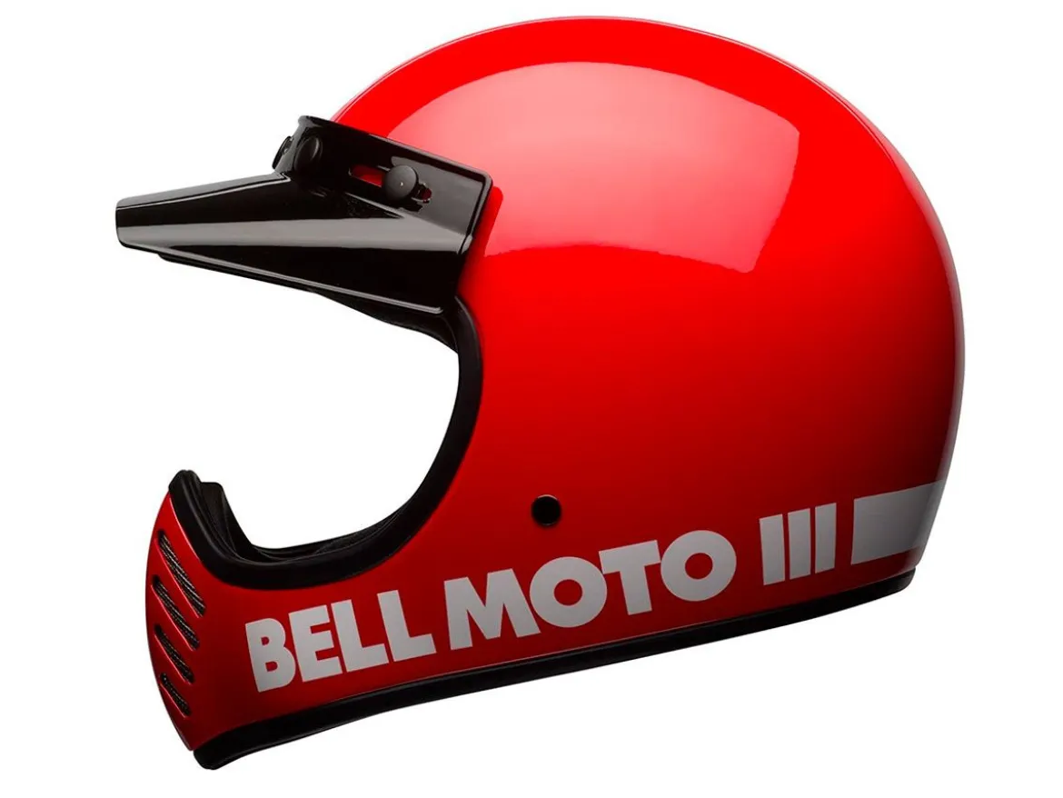 CASCO TOURING BELL MOTO-3 CLASSIC ROSSO LUCIDO