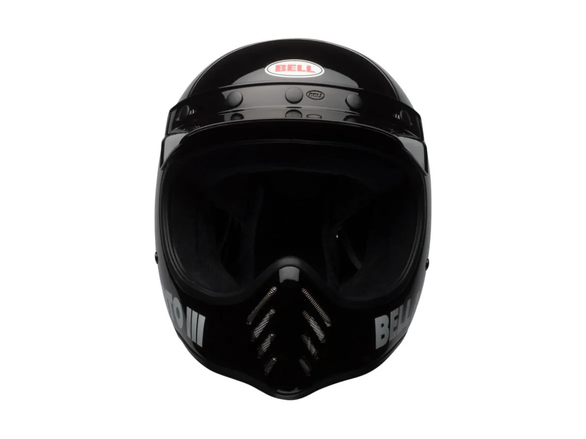 CASCO TOURING BELL MOTO-3 CLASSIC BIANCO E NERO LUCIDO