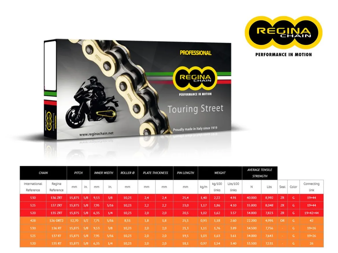 CATENA REGINA 135ZRT PASSO 520 SUZUKI LS 400