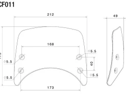 CF011 CUPOLINO BASSO ALLUMINIO RIZOMA TRIUMPH STREET TWIN 2016-2022