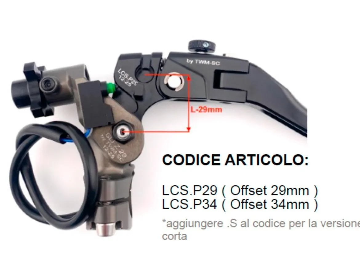 COMANDO FRIZIONE COMPLETO CNC TWM UNIVERSALE OFFSET 29MM