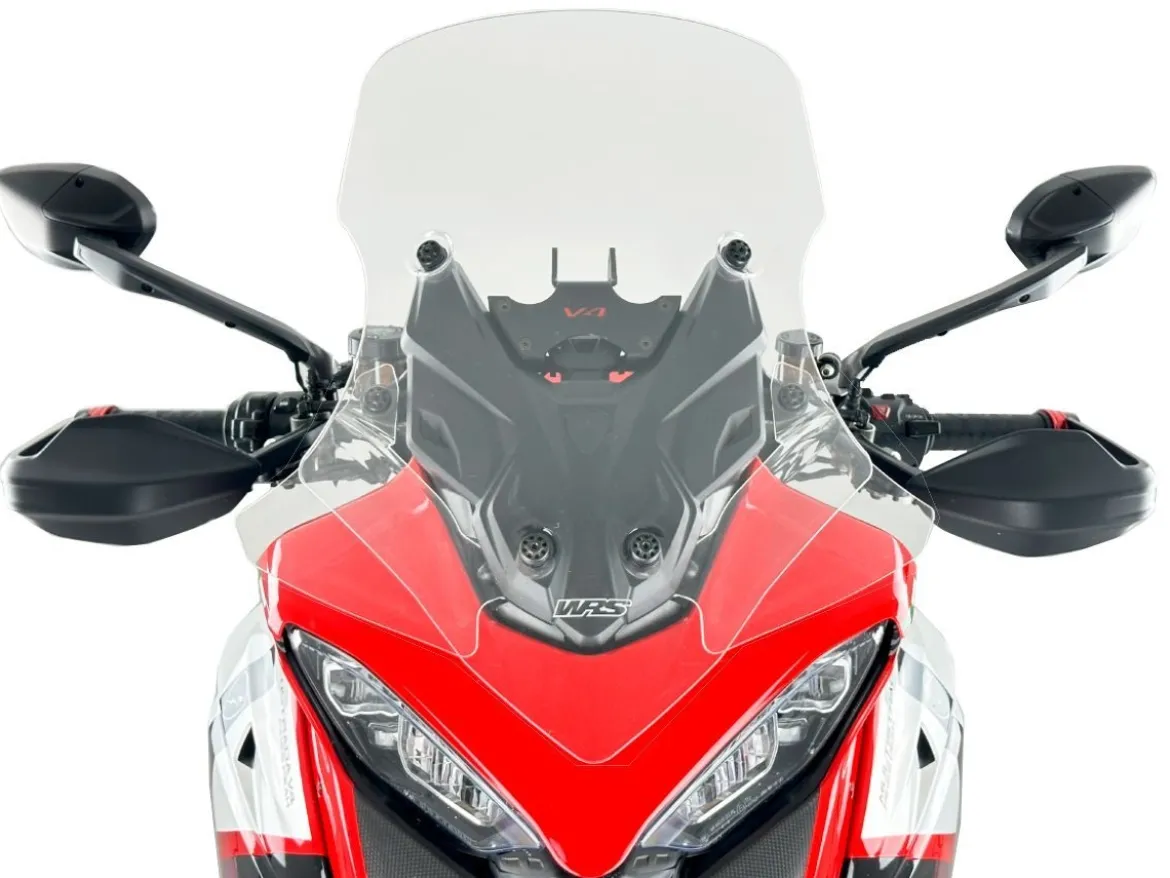 COPPIA DEFLETTORI WRS TRASPARENTE DUCATI MULTISTRADA V4 PIKES PEAK 2022-2026 NUOV