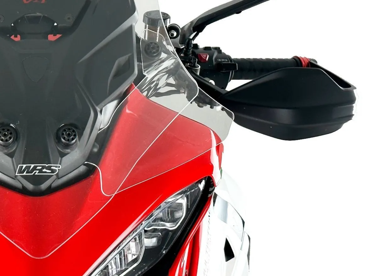 COPPIA DEFLETTORI WRS TRASPARENTE DUCATI MULTISTRADA V4 PIKES PEAK 2022-2026 NUOV