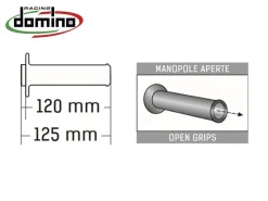 COPPIA MANOPOLE NERO/BLU ROAD-RACING DOMINO DIAMETRO 22-26 UNIVERSALI