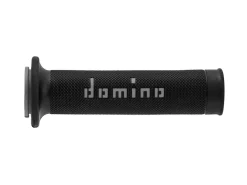COPPIA MANOPOLE RACING DOMINO STRADALI DIAMETRO 22-26 NERO-GRIGIO