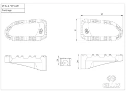 COPPIA PEDANE PRO-X ENDURO GILLES TOOLING HONDA AFRICA TWIN CRF 1100 L 2024-2025
