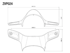 CUPOLINO POLICARBONATO FUMÈ RIZOMA VESPA GTS / SUPER 2018-2022