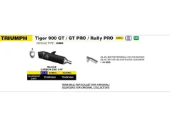 DB KILLER ARROW PER TERMINALE VELOCE DIAMETRO 38 TRIUMPH TIGER 900 GT / PRO 2024-2025