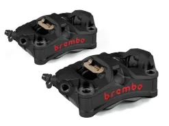 220D02070 COPPIA PINZE FRENO RADIALI BREMBO STYLEMA BLACK 100MM PASTIGLIE INCLUSE