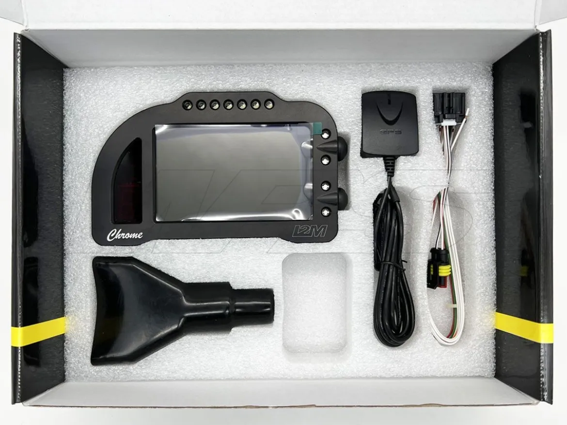 DISPLAY ACQUISITORE DATI CRONOMETRO GPS CABLATO I2M CHROME LITE UNIVERSALE