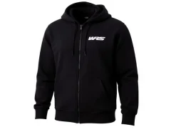 FELPA CON ZIP E CAPPUCCIO ORIGINALE WRS 100% COTONE LOGO BIANCO