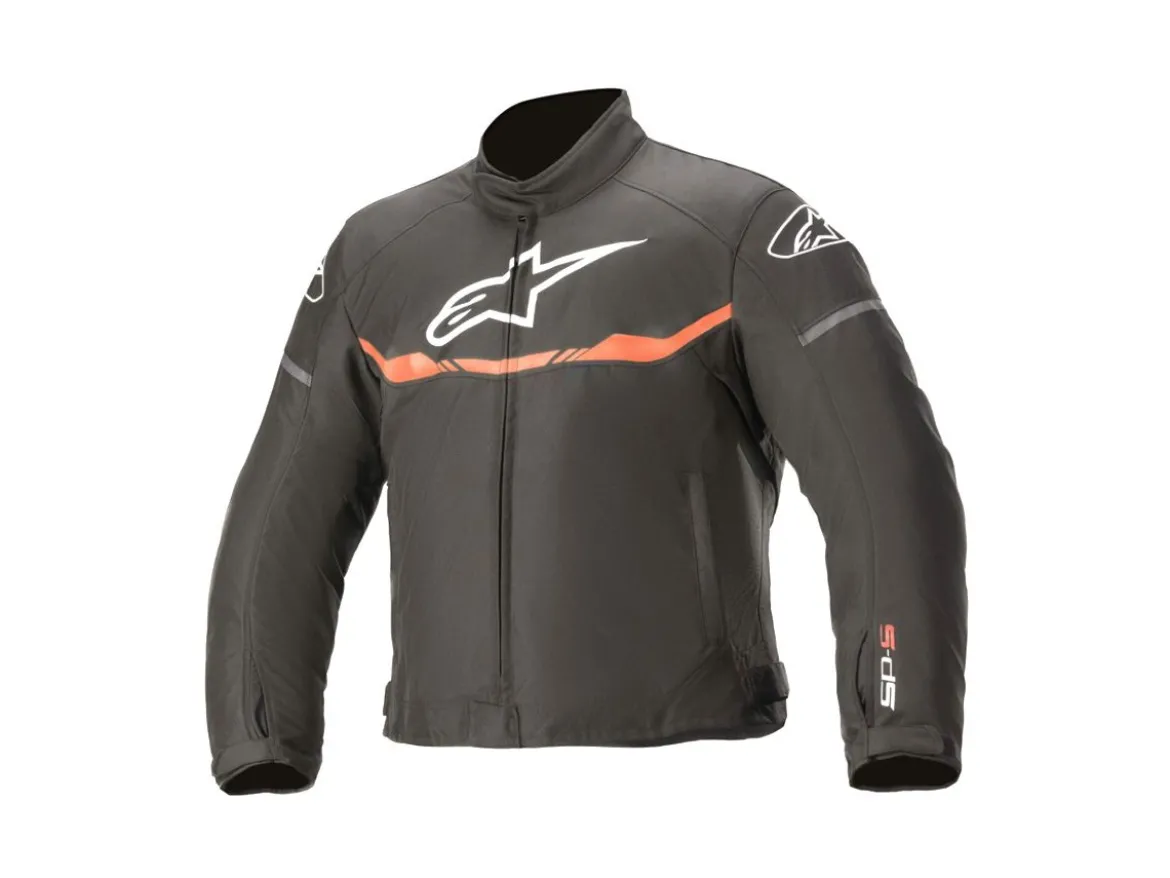 GIACCA BAMBINO T-SP S IMPERMEABILE ALPINESTARS NERO / ROSSO FLUO