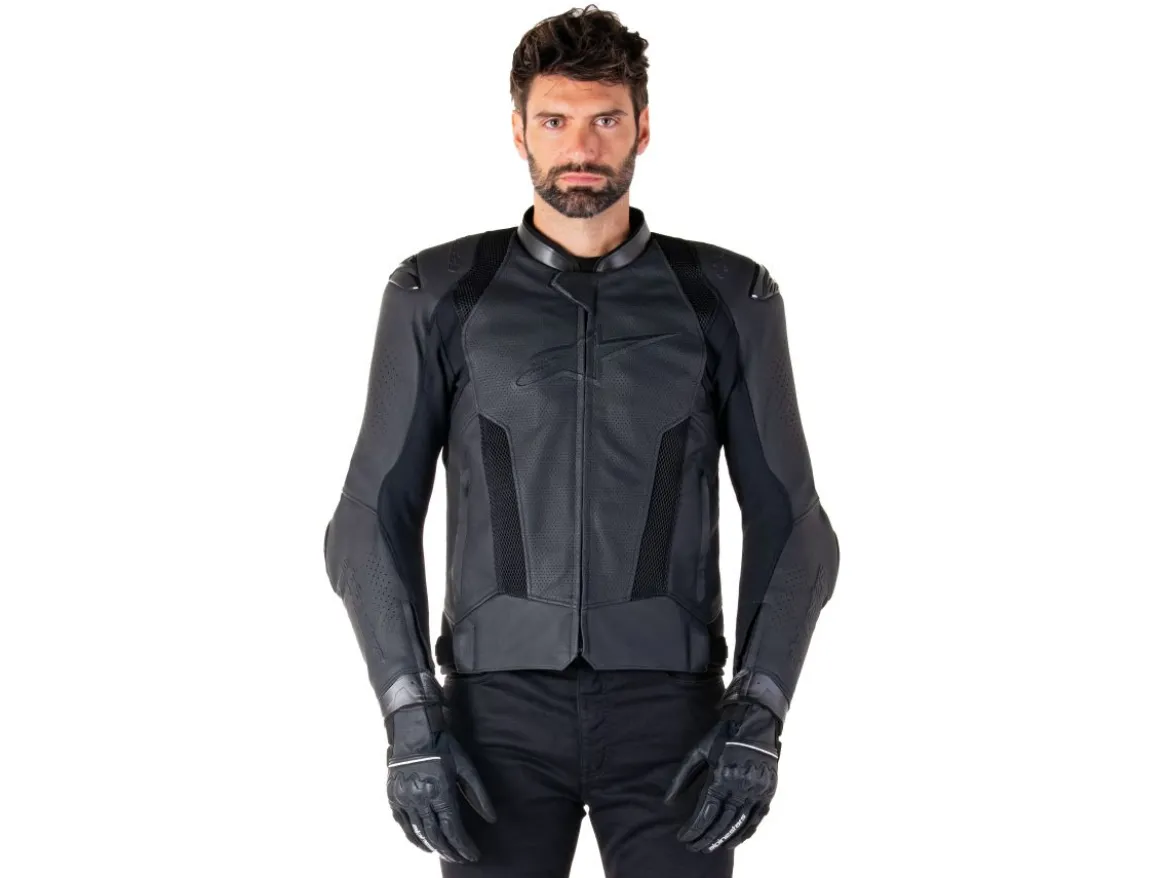 GIACCA IN PELLE MISSILE V3 AIRFLOW ALPINESTARS