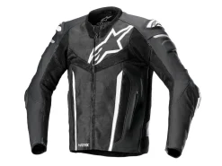 GIACCA PELLE FUSION ALPINESTARS NERO / BIANCO