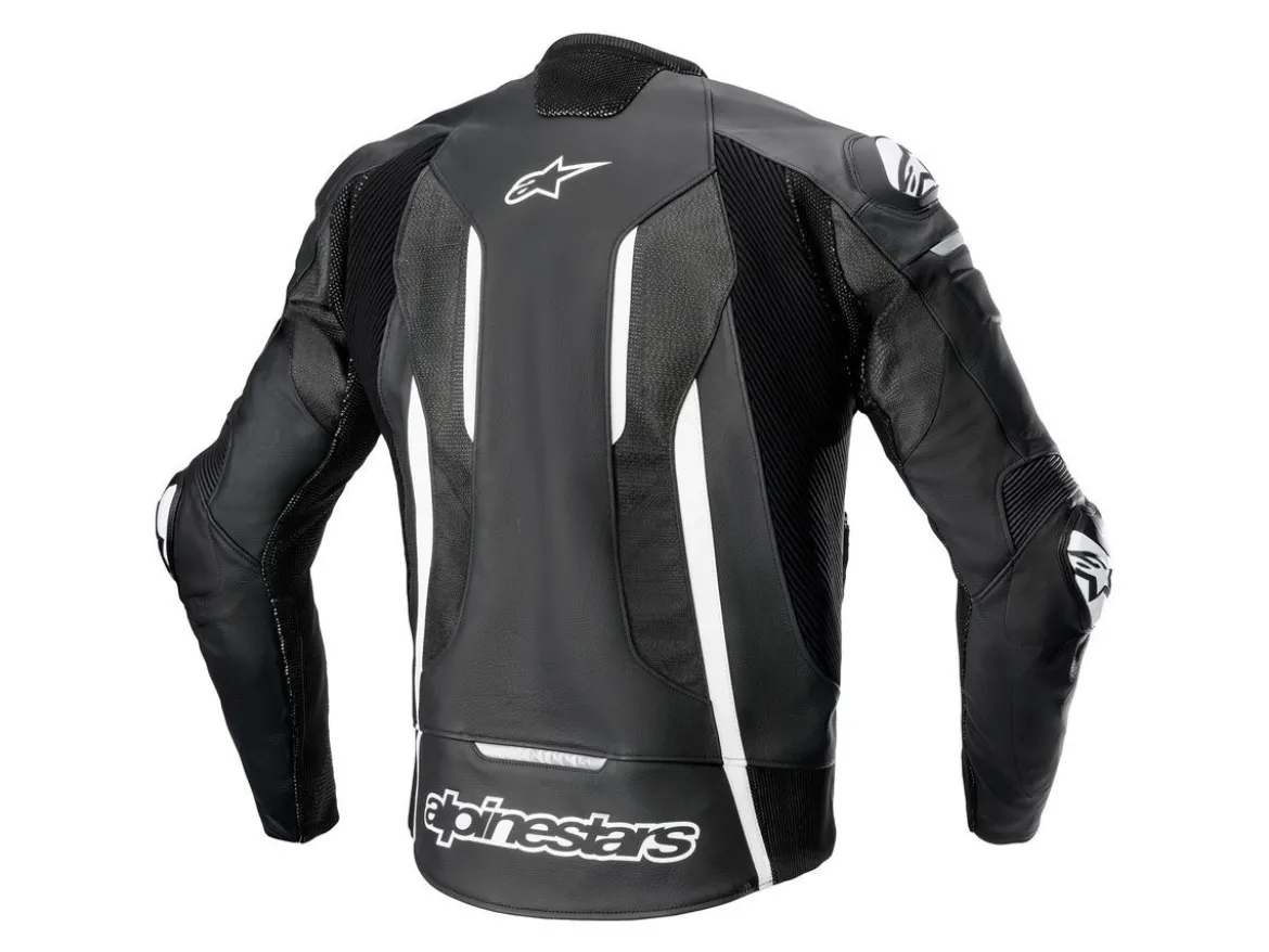 GIACCA PELLE FUSION ALPINESTARS NERO / BIANCO