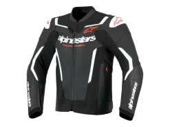 GIACCAÂ PELLE GP FORCE V2 ALPINESTARSÂ NERO / BIANCO