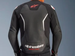 GIACCA PELLE GP FORCE V2 ALPINESTARS NERO / BIANCO