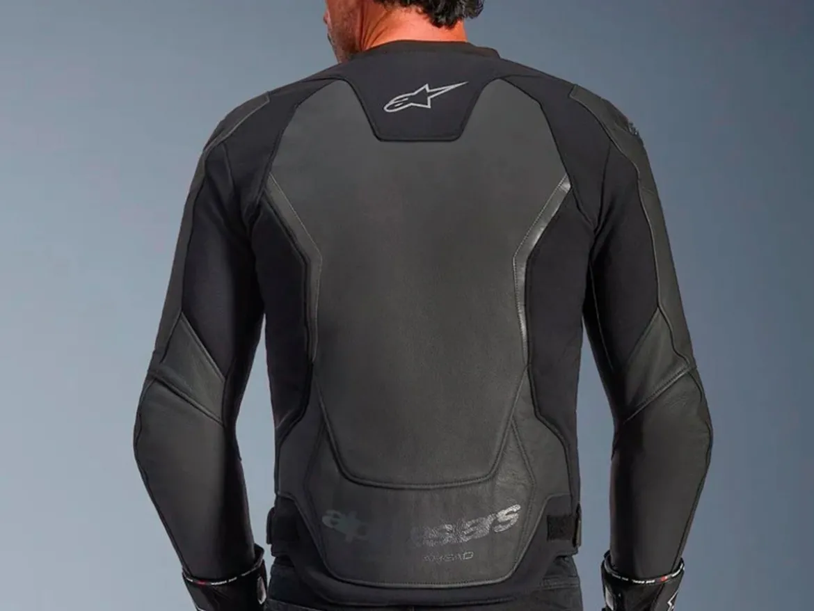 GIACCA PELLE GP FORCE V2 ALPINESTARS NERO / NERO