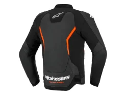 GIACCA PELLE GP FORCE V2 ALPINESTARS NERO / ROSSO FLUO