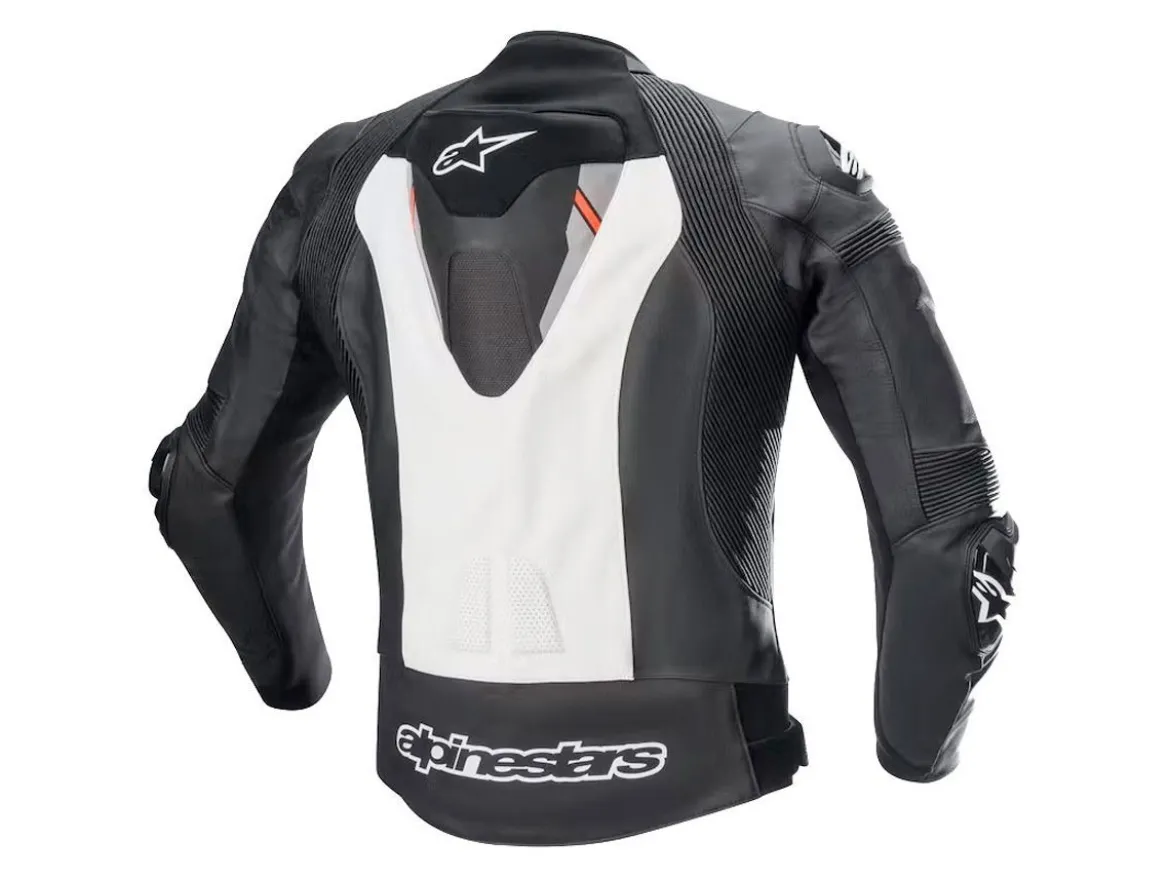 GIACCA PELLE MISSILE V2 IGNITION ALPINESTARS NERO / BIANCO