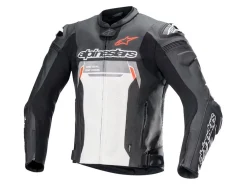 GIACCA PELLE MISSILE V2 IGNITION ALPINESTARS NERO / BIANCO
