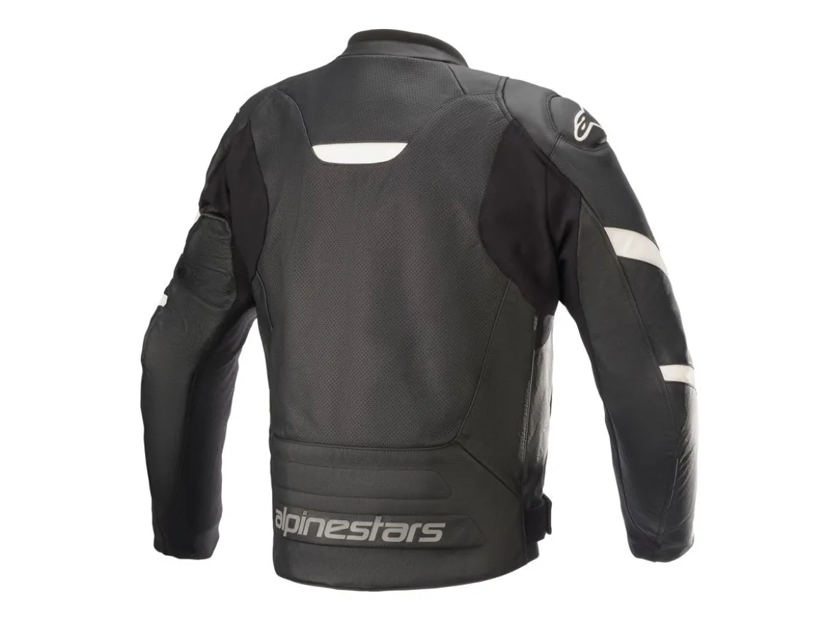 GIACCA PELLE SPORT FASTER V2 AIRFLOW ALPINESTARS NERO / BIANCO