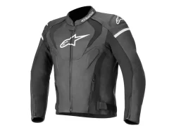 GIACCA PELLE SPORT JAWS V3 ALPINESTARS NERO / BIANCO