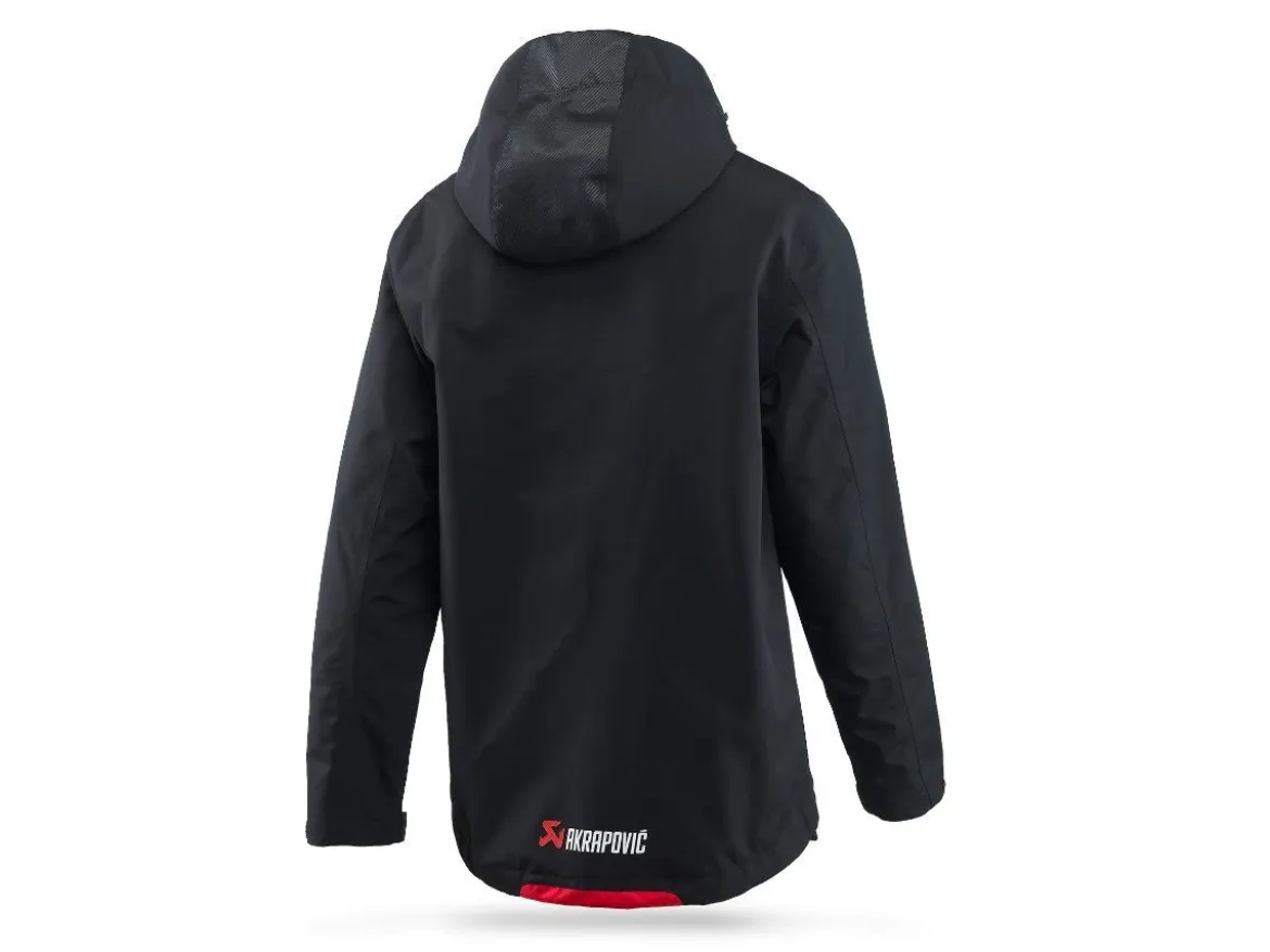 GIACCA PIOGGIA UOMO CON ZIP UFFICIALE AKRAPOVIC LINEA CORPO
