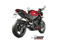 IMPIANTO COMPLETO X-M5 INOX NERO MIVV TRIUMPH STREET TRIPLEÂ 765 R / RS 2023-2024