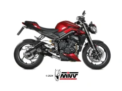 IMPIANTO COMPLETO X-M5 INOX NERO MIVV TRIUMPH STREET TRIPLE 765 R / RS 2023-2024