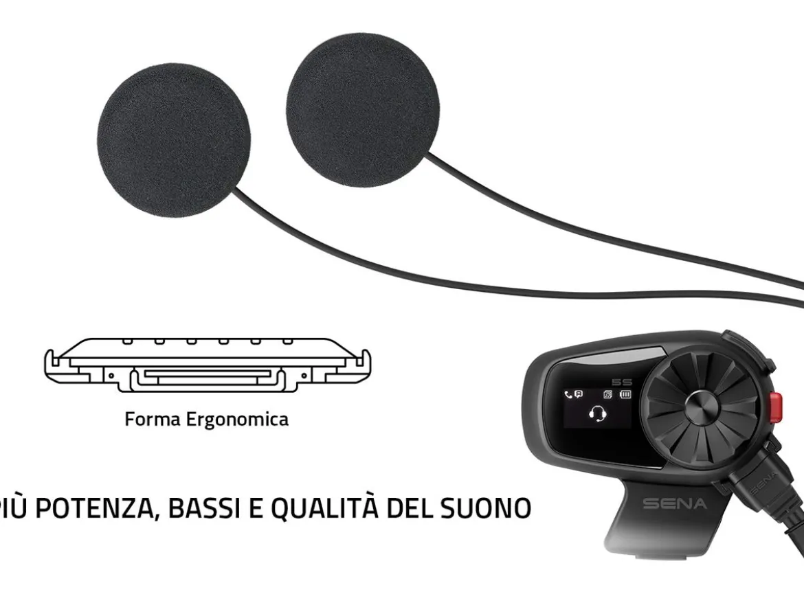 INTERFONO BLUETOOTH 5.0 SENA 5S SINGOLO COMANDI VOCALI 8 LINGUE
