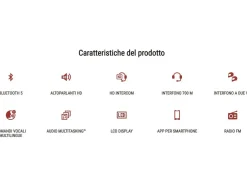 INTERFONO BLUETOOTH 5.0 SENA 5S SINGOLO COMANDI VOCALI 8 LINGUE