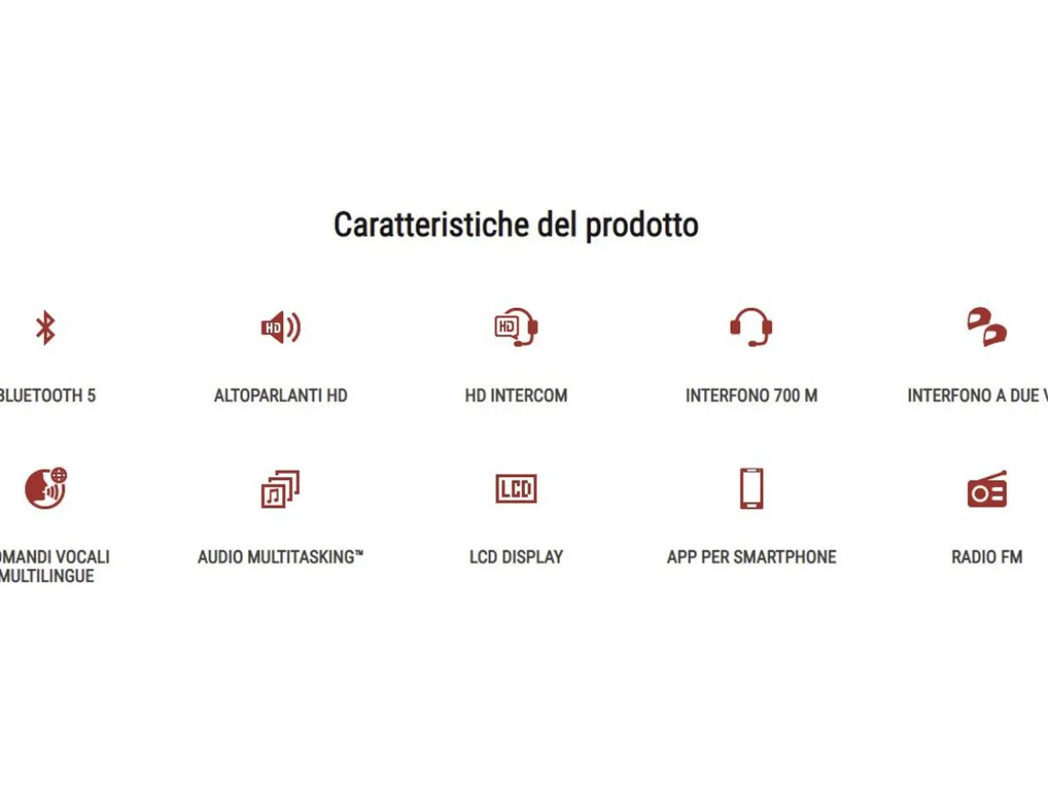 INTERFONO BLUETOOTH 5.0 SENA 5S SINGOLO COMANDI VOCALI 8 LINGUE