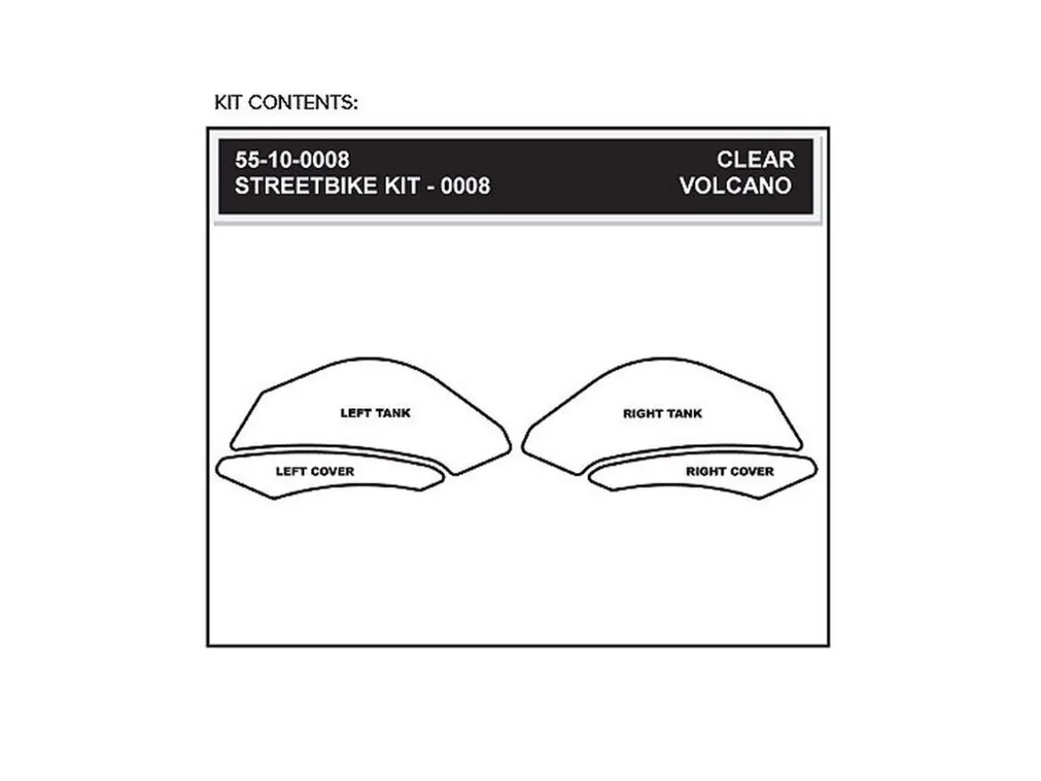 KIT ADESIVI SERBATOIO STOMPGRIP VOLCANO YAMAHA XJ6 DIVERSION 2009-15