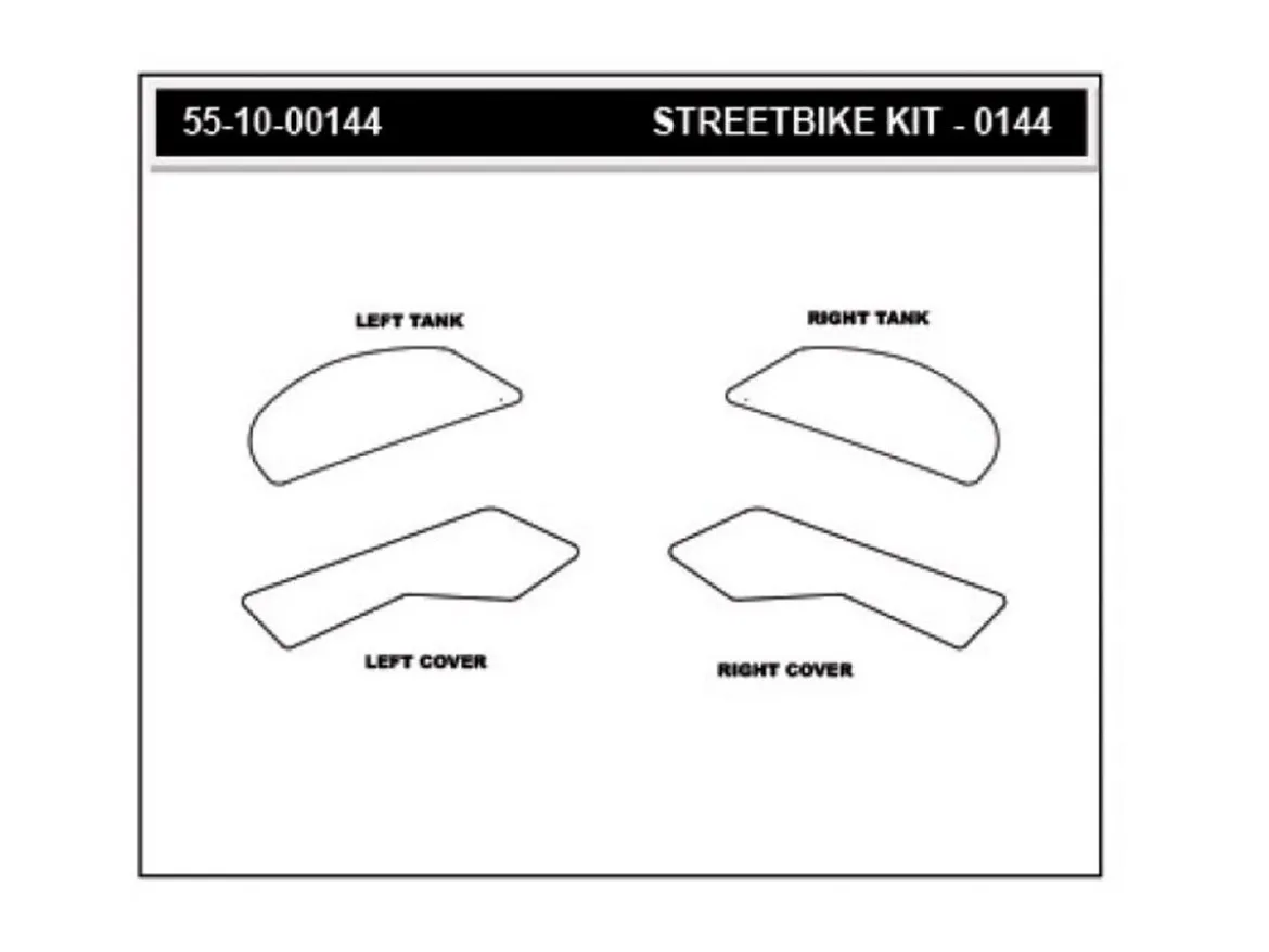 KIT ADESIVI SERBATOIO STOMPGRIP VOLCANO KAWASAKI Z 900 ABS 2017-2024