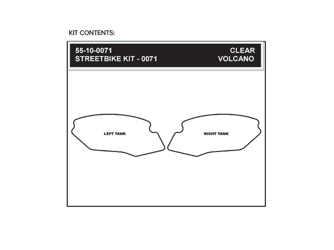 KIT ADESIVI SERBATOIO STOMPGRIP VOLCANO DUCATI DIAVEL 2011-15