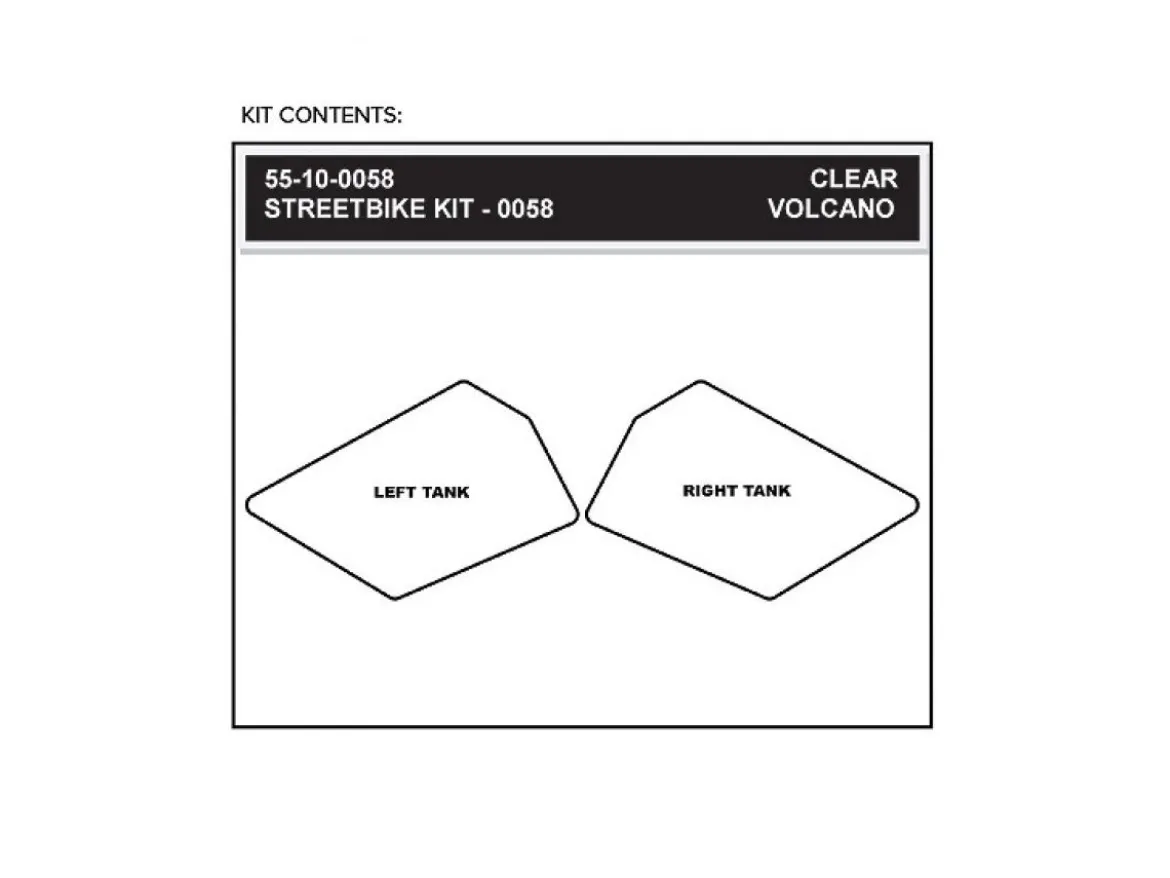 KIT ADESIVI SERBATOIO STOMPGRIP VOLCANO KTM RC 200 2014-2019