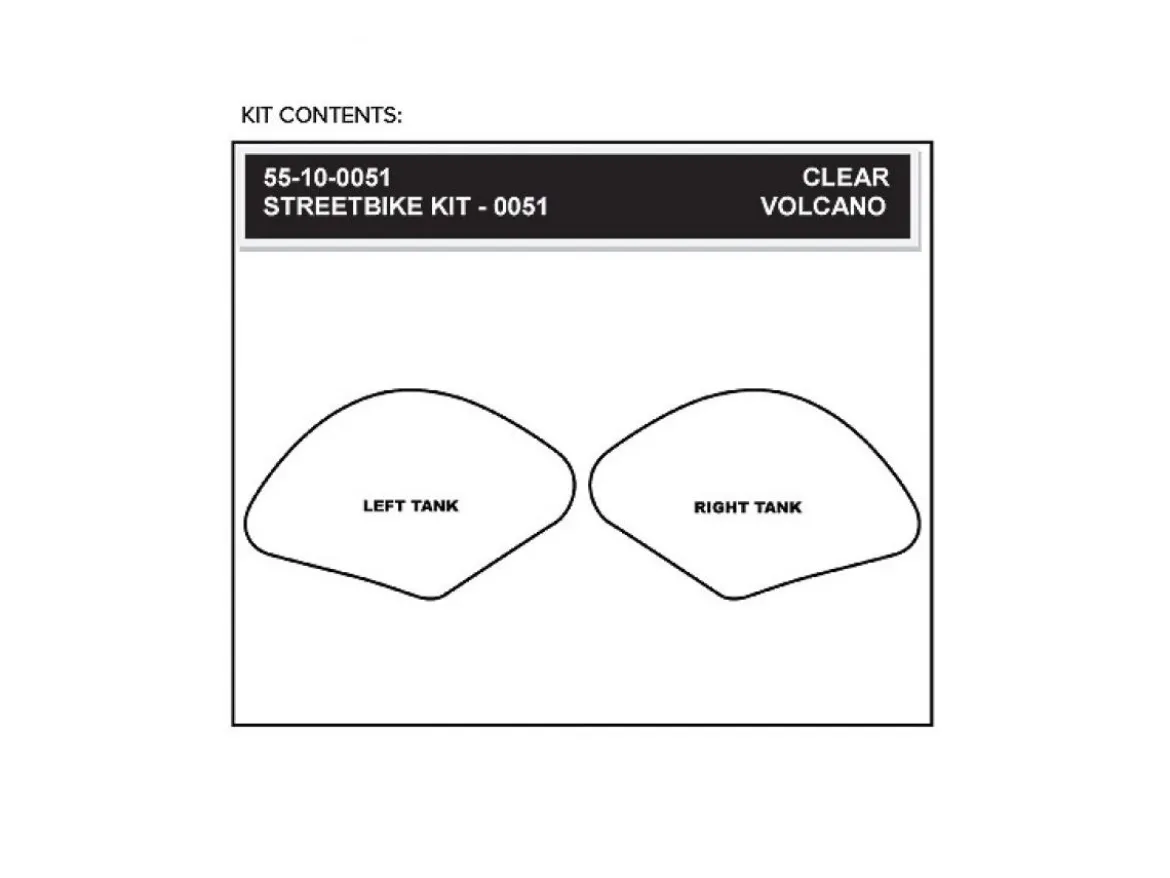 KIT ADESIVI SERBATOIO STOMPGRIP VOLCANO BMW R 1200 GS 2006-12