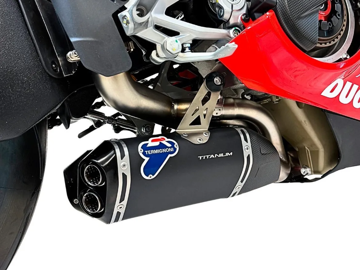 KIT SILENZIATORI SOTTOPANCIA TITANIO NERO TERMIGNONI DUCATI PANIGALE V4 R 2026