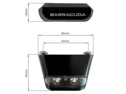 LUCE LED TARGA ALLUMINIO BARRACUDA OMOLOGATA