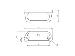 LUCE TARGA LED MINI ALLUMINIO CNC RACING UNIVERSALE