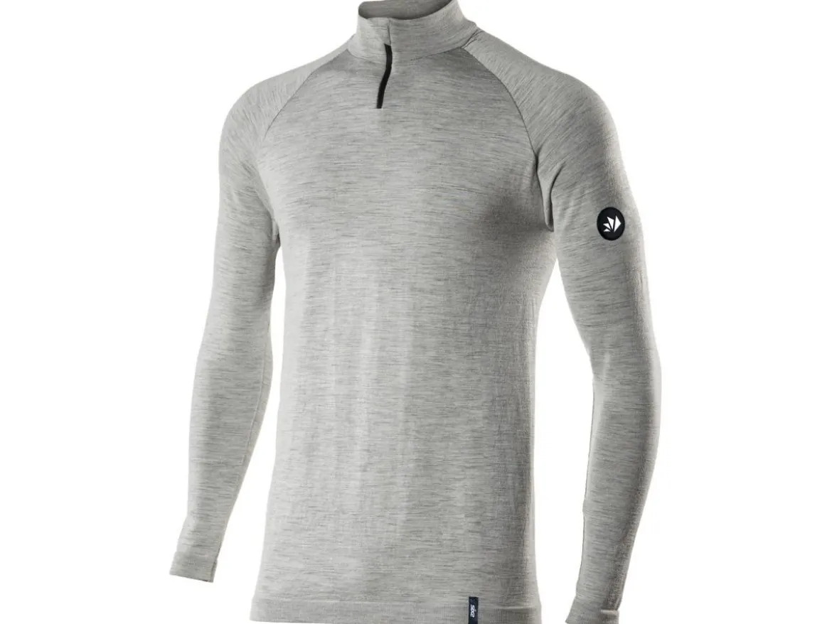 MAGLIA A MANICHE LUNGHE IN LANA MERINO CON LUPETTO E ZIP SIX2