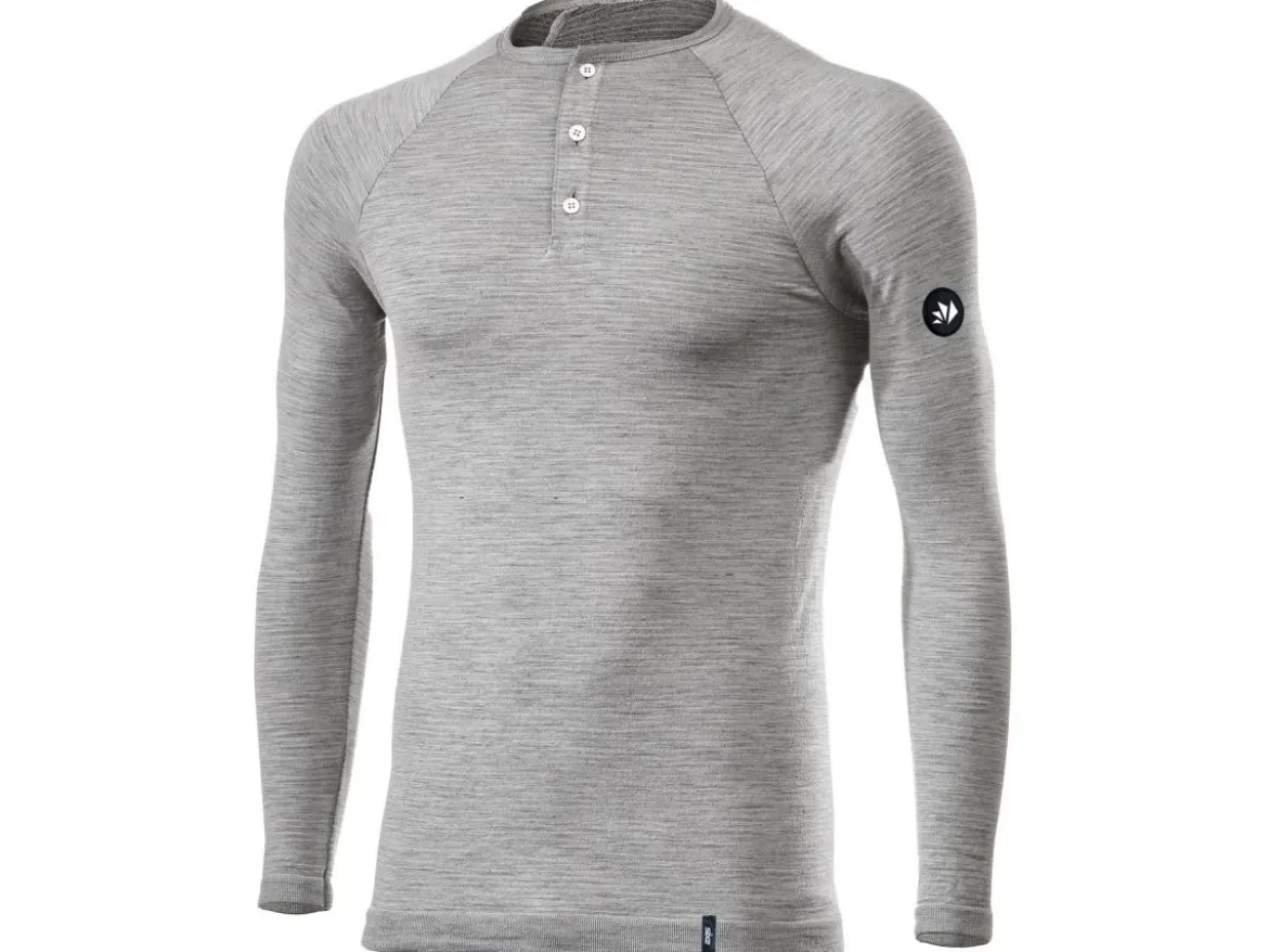 MAGLIA HENLEY IN LANA MERINO CON BOTTONCINI SIX2